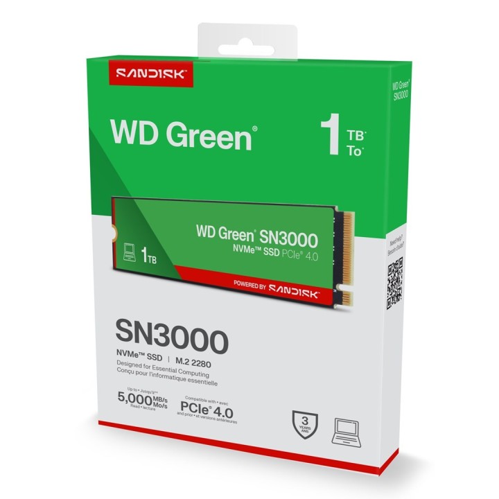 SSD WD Green SN3000 1TB NVMe WDS100T4G0E