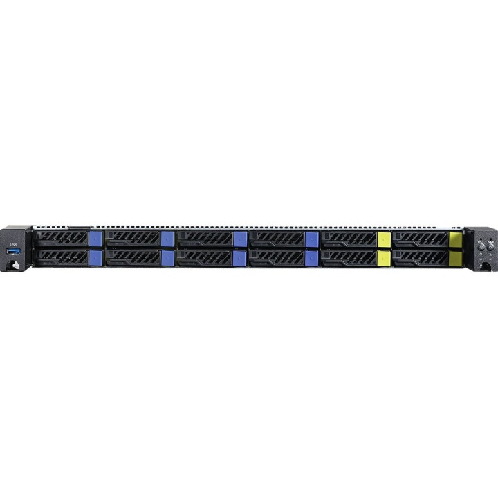 Platforma AsRock Rack (1U) 1U8S4E-GENOA/2T AMD Epyc 9005/9004 (8x 2,5" SATA HS, 4x 2,5" NVMe HS, 2xM.2, 2x10Gbe, IPMI, 1+1 750W)