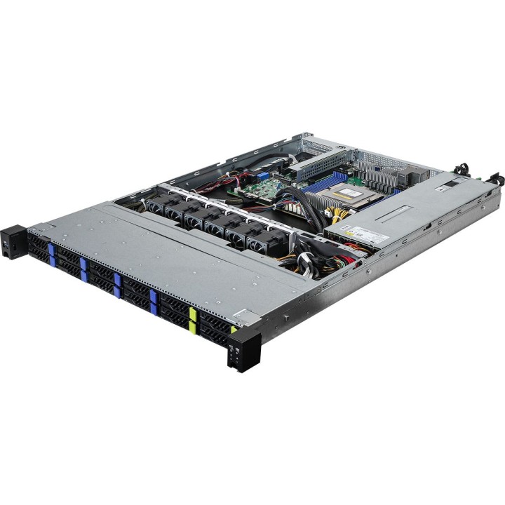Platforma AsRock Rack (1U) 1U8S4E-GENOA/2T AMD Epyc 9005/9004 (8x 2,5" SATA HS, 4x 2,5" NVMe HS, 2xM.2, 2x10Gbe, IPMI, 1+1 750W)