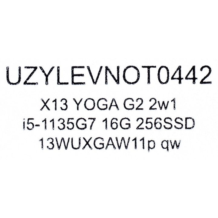 LENOVO ThinkPad X13 YOGA G2 2w1 i5-1135G7 16GB 256GB SSD 13,3" FHD(dotyk) (US QWERTY) Win11pro + zasilacz UŻYWANY