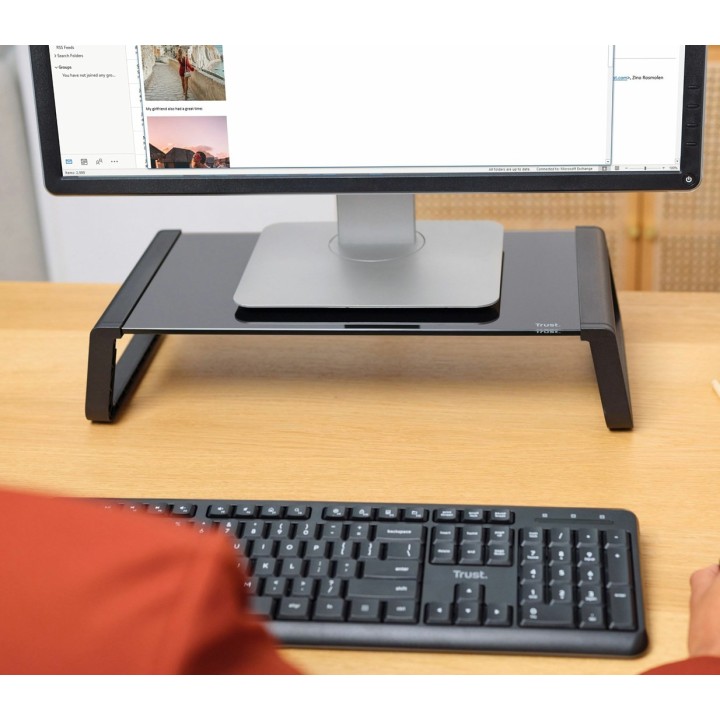 Podstawka pod monitor TRUST MONTA GLASS MONITOR STAND BLK 25271