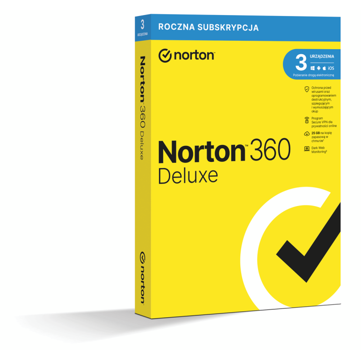 Norton 360 Deluxe 3D/12M ESD (NIE WYMAGA KARTY)