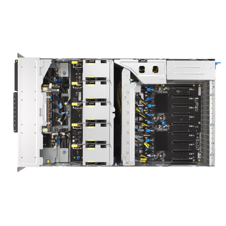 Platforma Asus Rack (4U) ESC8000A-E13P AMD EPYC 9005 (8xNVMe, 2xM.2, 2x10Gbe, IPMI, 3200W)