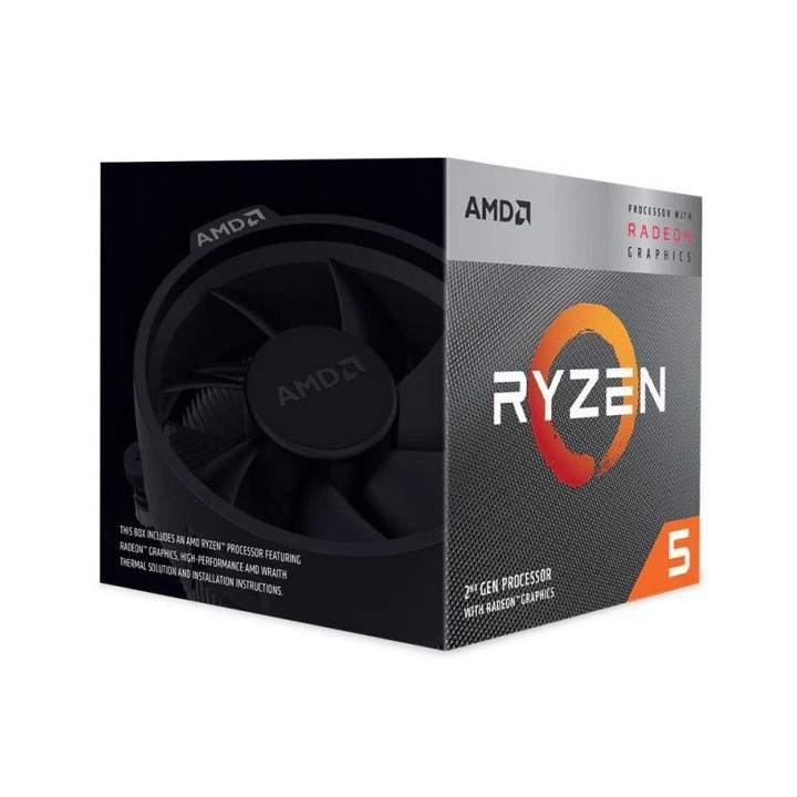 Procesor AMD Ryzen 5 3400G YD3400C5FHBOX (3700 MHz (min) 4200 MHz (max) AM4 BOX)